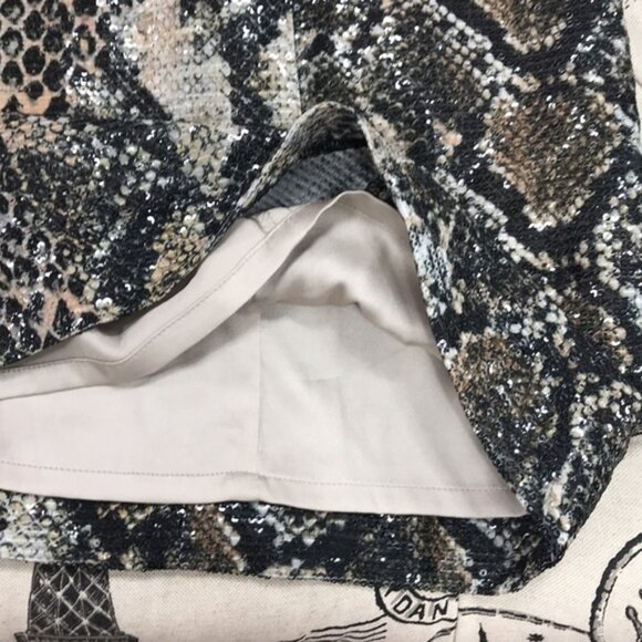 Elie Tahari Elissa Sequin Python-Print Dress - Picture 6 of 10